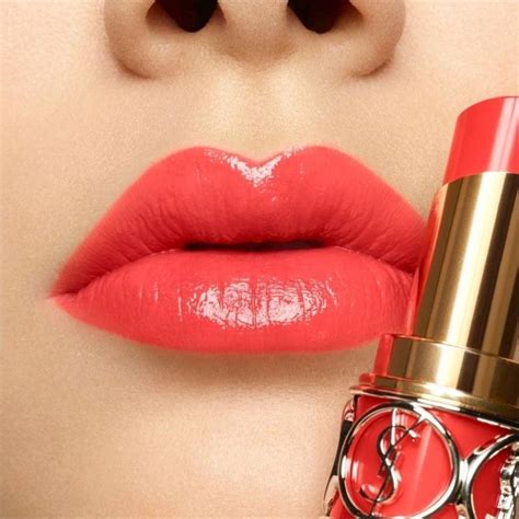 ysl rouge volupte shine 46 试色|ysl love shine lipstick.